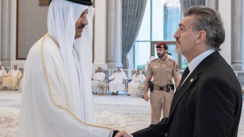 Emir Sheikh Tamim bin Hamad Al Thani hosts international leaders at Lusail Palace