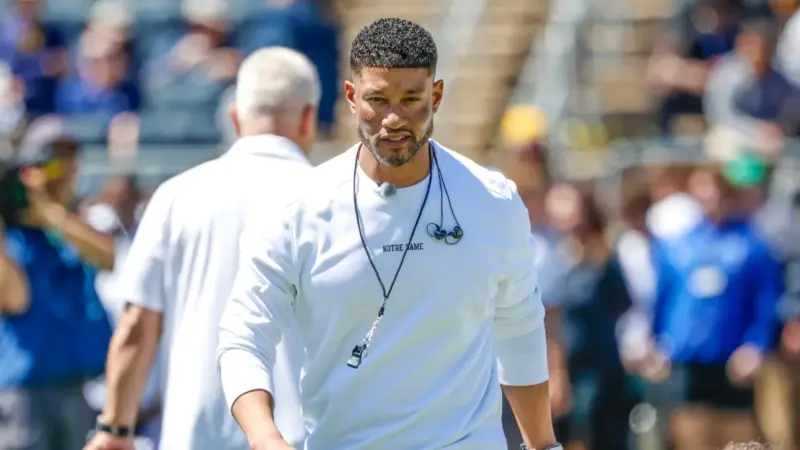 Notre Dame Coach Marcus Freeman Opens Fall Camp Highlighting Physical Gains