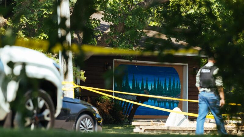 Law enforcement respond to a call at a home daycare, Wednesday, Aug. 12, 2026, in Hopkins, Minn. (AP Photo/Carly Danek)