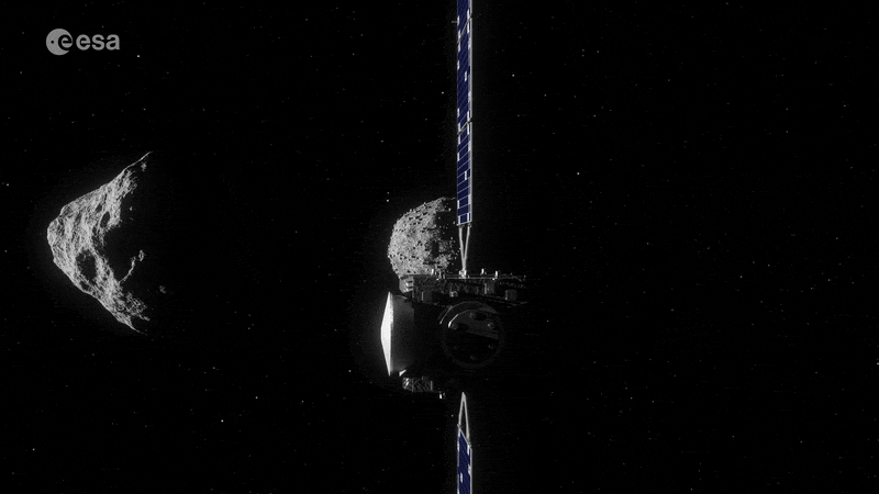 ESA's Hera Probe Captures First Glimpse of Dimorphos Asteroid System