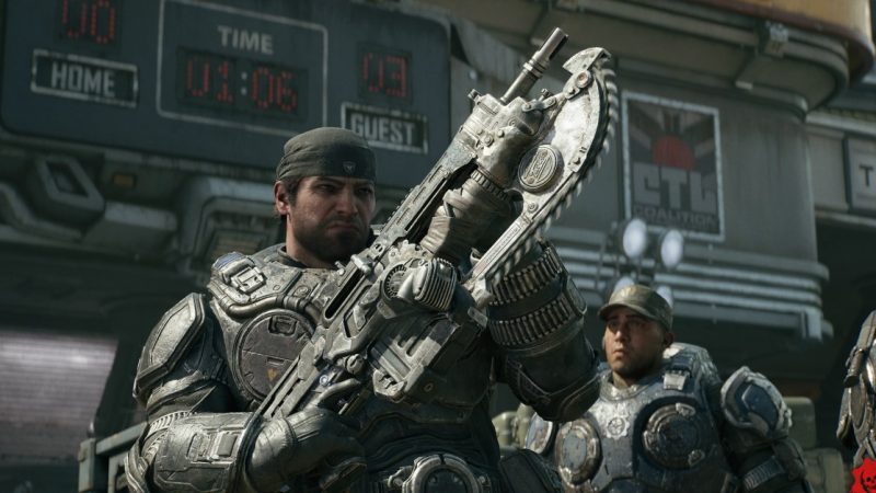 A screenshot from the video game Gears of War: E-Day