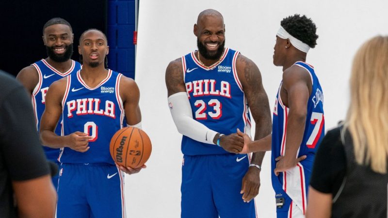LeBron James Debuts for Philadelphia 76ers at Blue-White Scrimmage